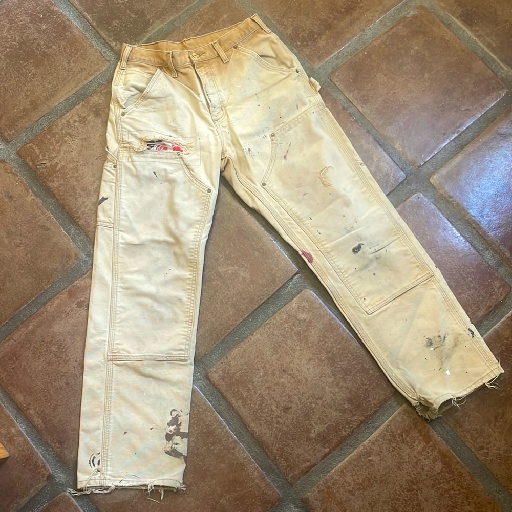 Vintage Distressed Patched Carhartt Pants